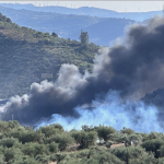 Incendio alla discarica di Mazzarrà sant Andrea